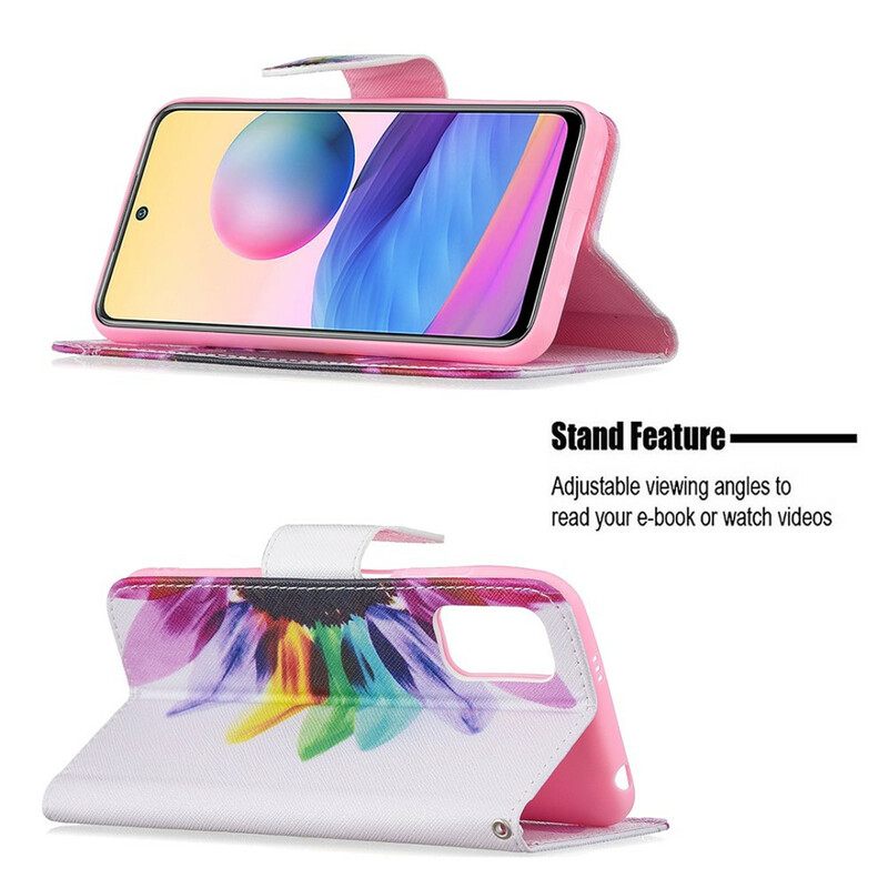 Flip Case Xiaomi Redmi Note 10 5G / Poco M3 Pro 5G Flower Watercolour