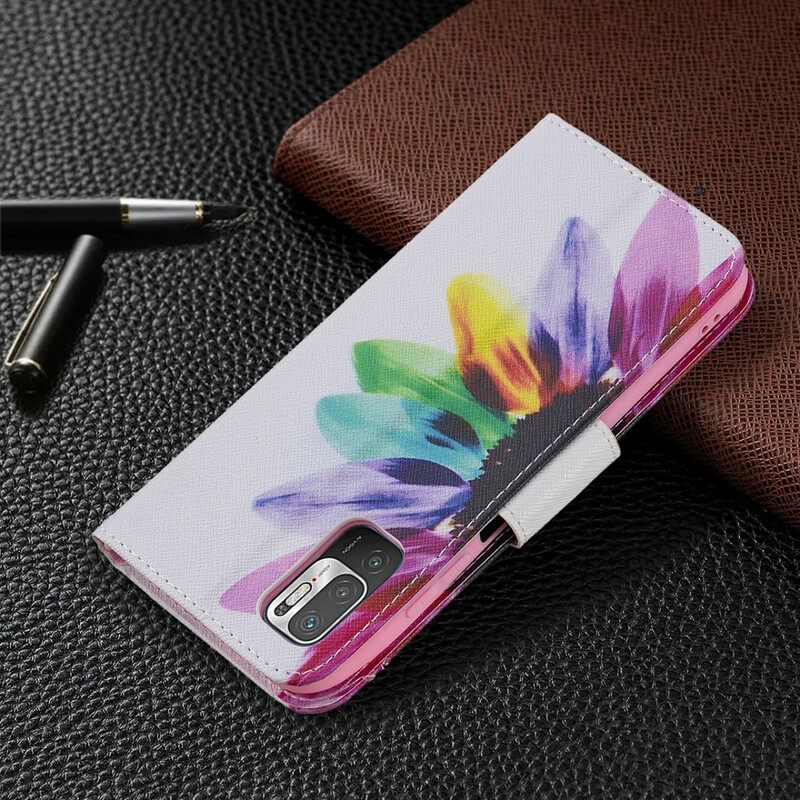Flip Case Xiaomi Redmi Note 10 5G / Poco M3 Pro 5G Flower Watercolour