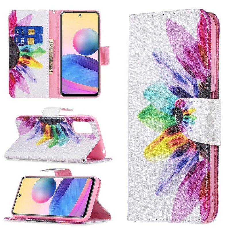 Flip Case Xiaomi Redmi Note 10 5G / Poco M3 Pro 5G Flower Watercolour