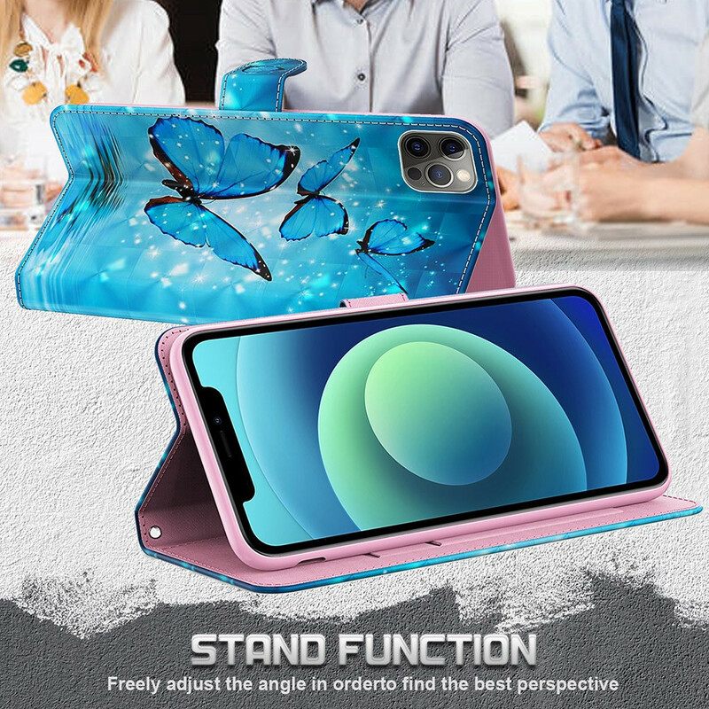 Kotelot Xiaomi Redmi Note 10 5G / Poco M3 Pro 5G Blue Butterflies