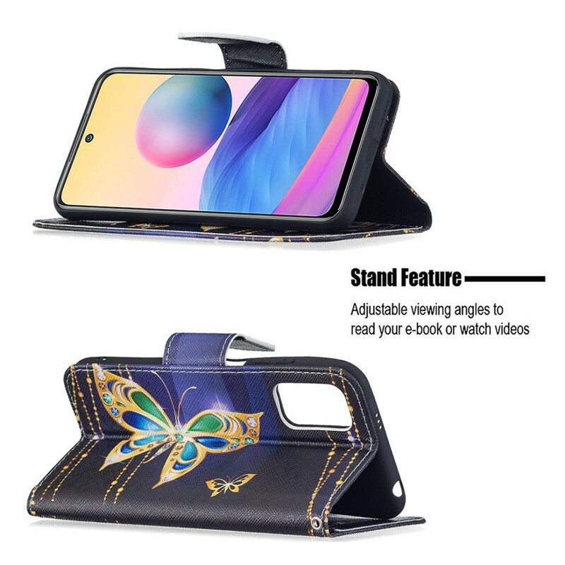 Kotelot Xiaomi Redmi Note 10 5G / Poco M3 Pro 5G Magic Butterfly