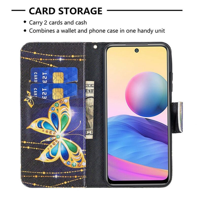 Kotelot Xiaomi Redmi Note 10 5G / Poco M3 Pro 5G Magic Butterfly