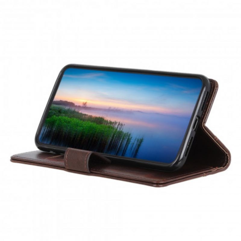 Kotelot Xiaomi Redmi Note 10 5G / Poco M3 Pro 5G Style Nappan Nahkaiset Vintage-niitit