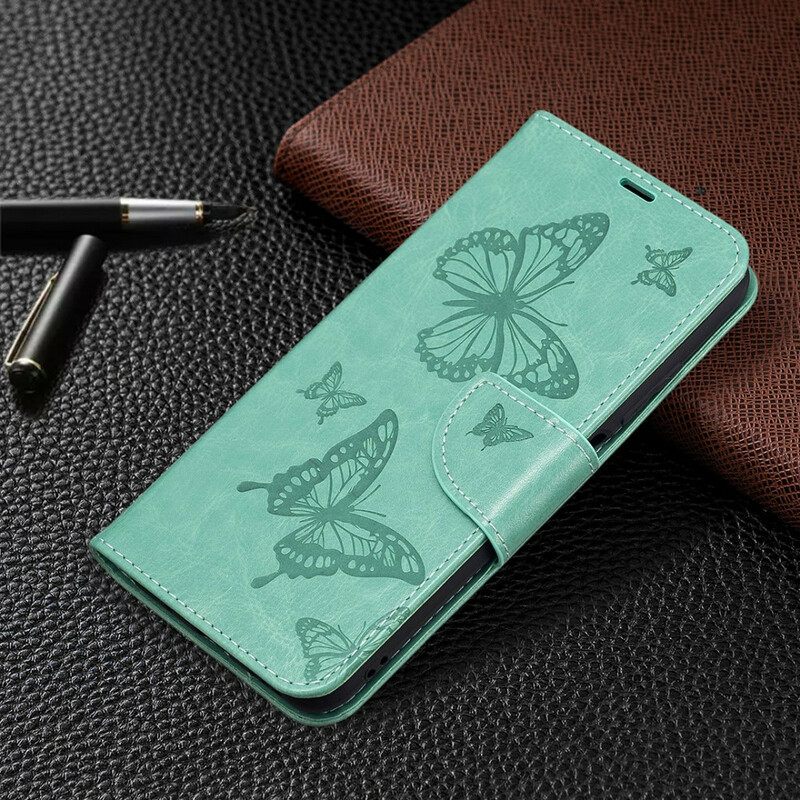 Kotelot Xiaomi Redmi Note 10 5G / Poco M3 Pro 5G Suojaketju Kuori Butterflies Painettu Hihna