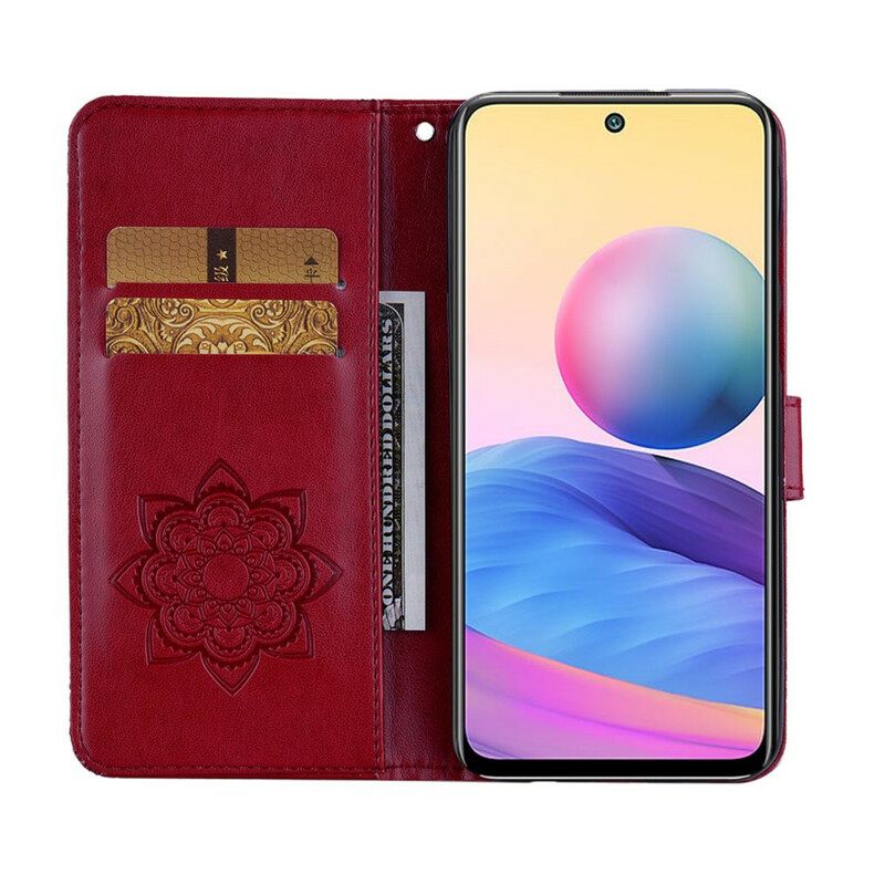 Nahkakotelo Xiaomi Redmi Note 10 5G / Poco M3 Pro 5G Pöllö Ja Kaulanauha
