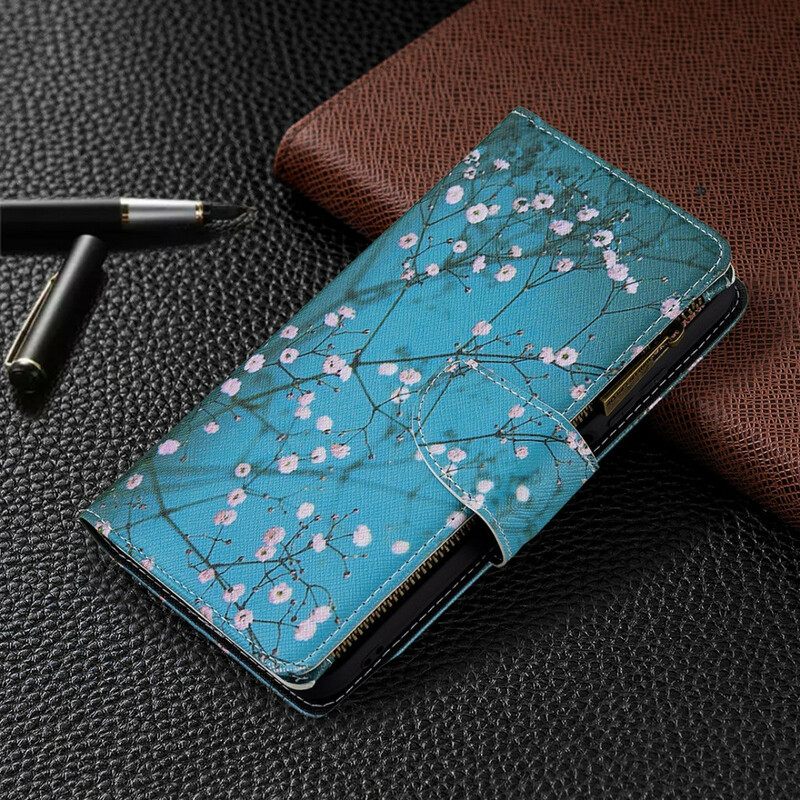 Nahkakotelo Xiaomi Redmi Note 10 5G / Poco M3 Pro 5G Vetoketjullinen Puutasku
