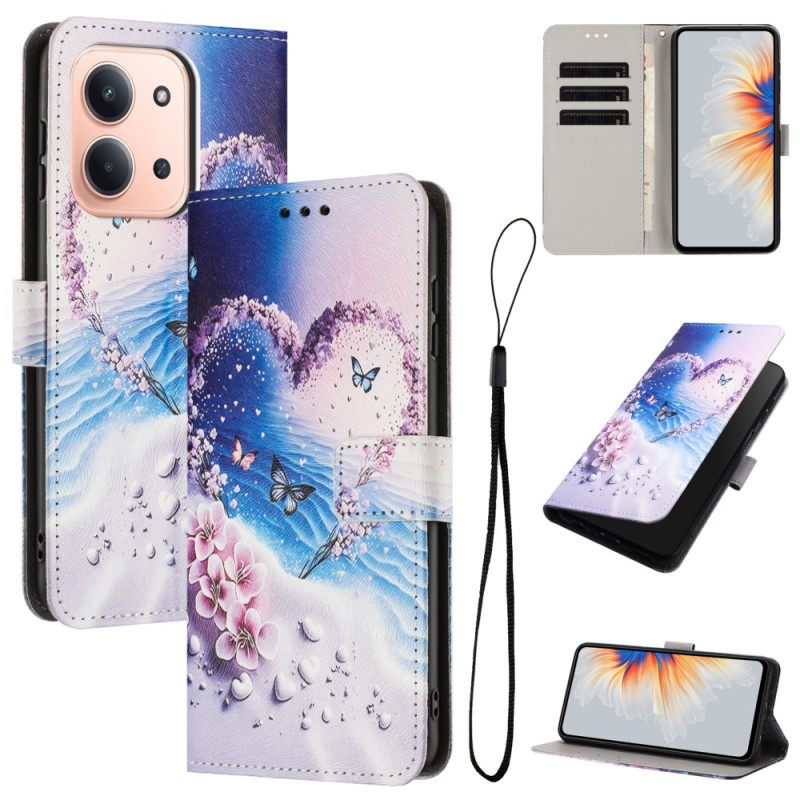 Kotelot Poco C85 Puhelinkuoret Sydän Ja Perhosia