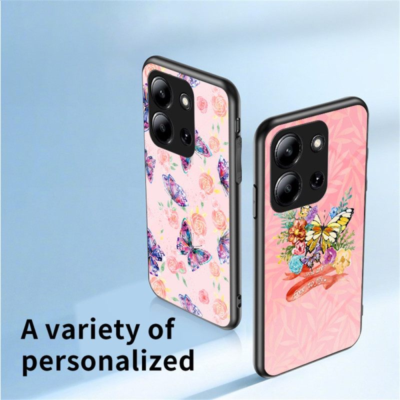 Kuori Poco C85 Karkaistusta Lasista Valmistettu Perhonen