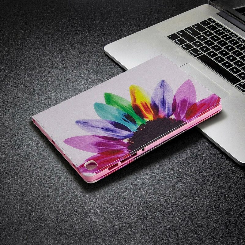 Nahkakuori Samsung Galaxy Tab S6 Lite Flower Watercolour