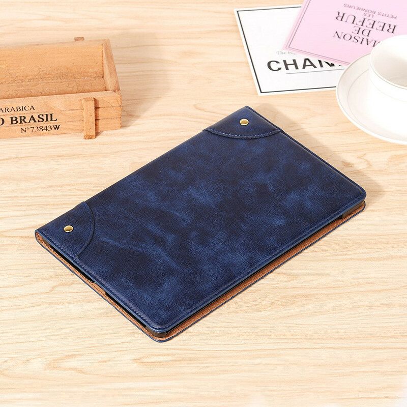 Nahkakuori Samsung Galaxy Tab S6 Lite Keinonahkaiset Vintage-niitit