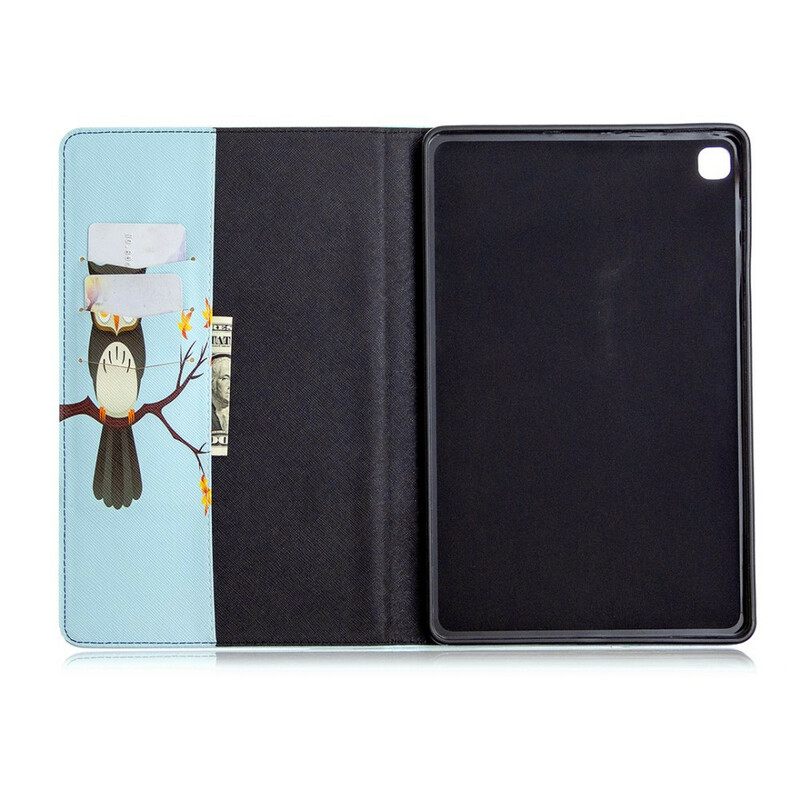 Nahkakuori Samsung Galaxy Tab S6 Lite Owl Haarassaan