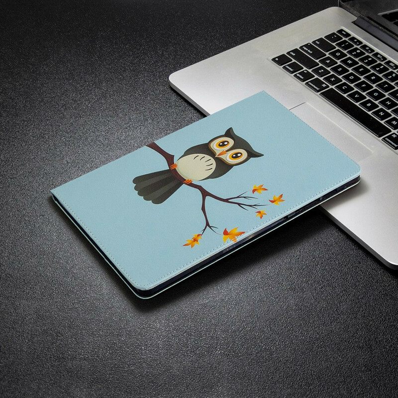Nahkakuori Samsung Galaxy Tab S6 Lite Owl Haarassaan