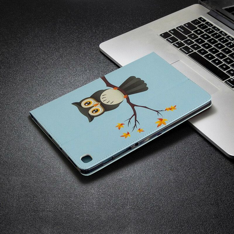 Nahkakuori Samsung Galaxy Tab S6 Lite Owl Haarassaan