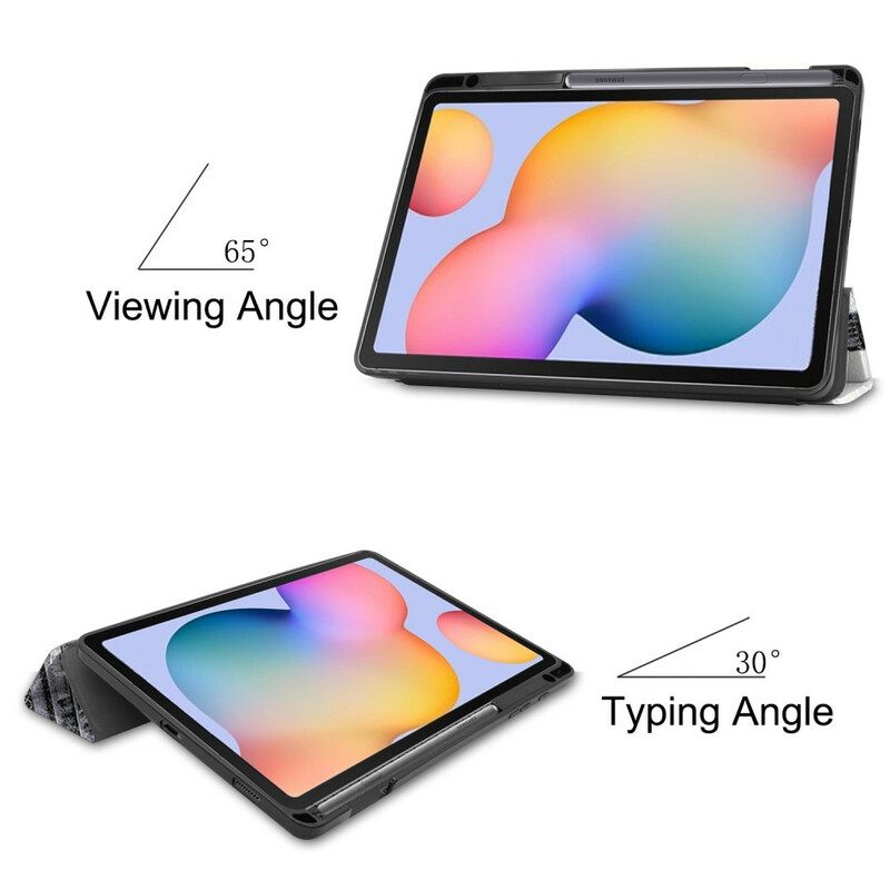 Puhelinkuoret Samsung Galaxy Tab S6 Lite Retro Eiffel Tower Kynäpidike