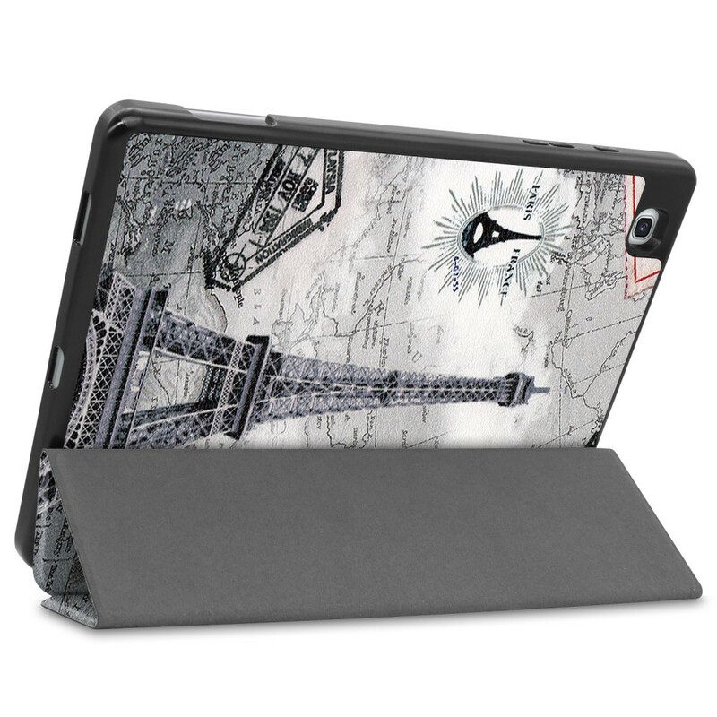 Puhelinkuoret Samsung Galaxy Tab S6 Lite Retro Eiffel Tower Kynäpidike
