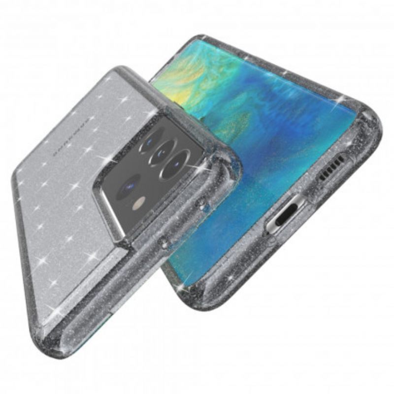 Case Samsung Galaxy S21 Ultra 5G Läpinäkyvät Paljetit