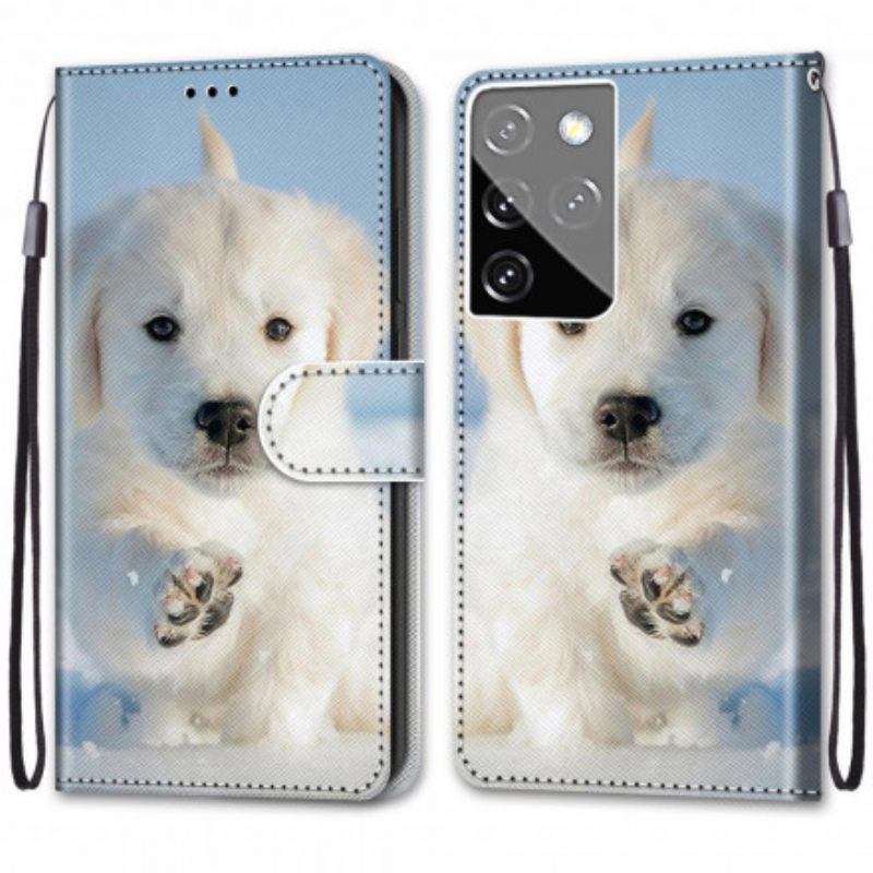 Flip Case Samsung Galaxy S21 Ultra 5G Söpö Koira
