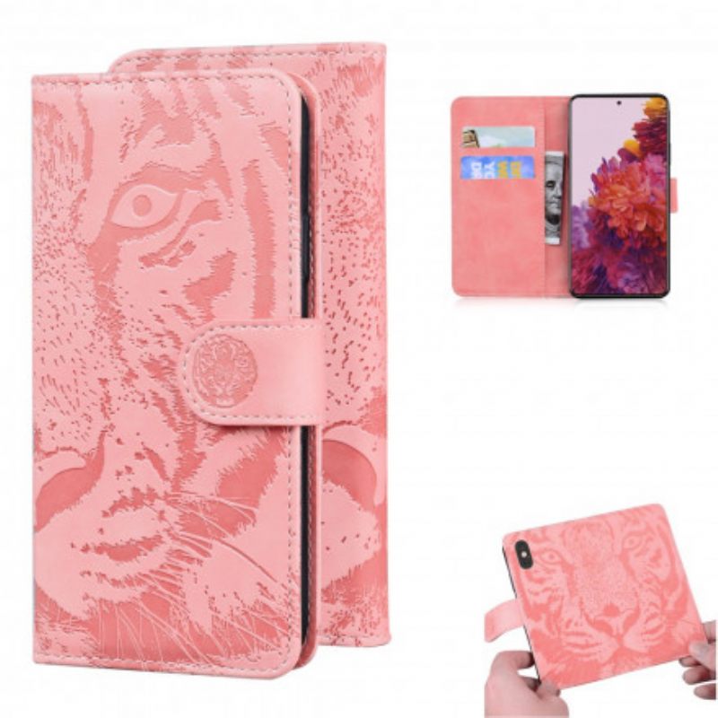 Kotelot Samsung Galaxy S21 Ultra 5G Tiger Face Print