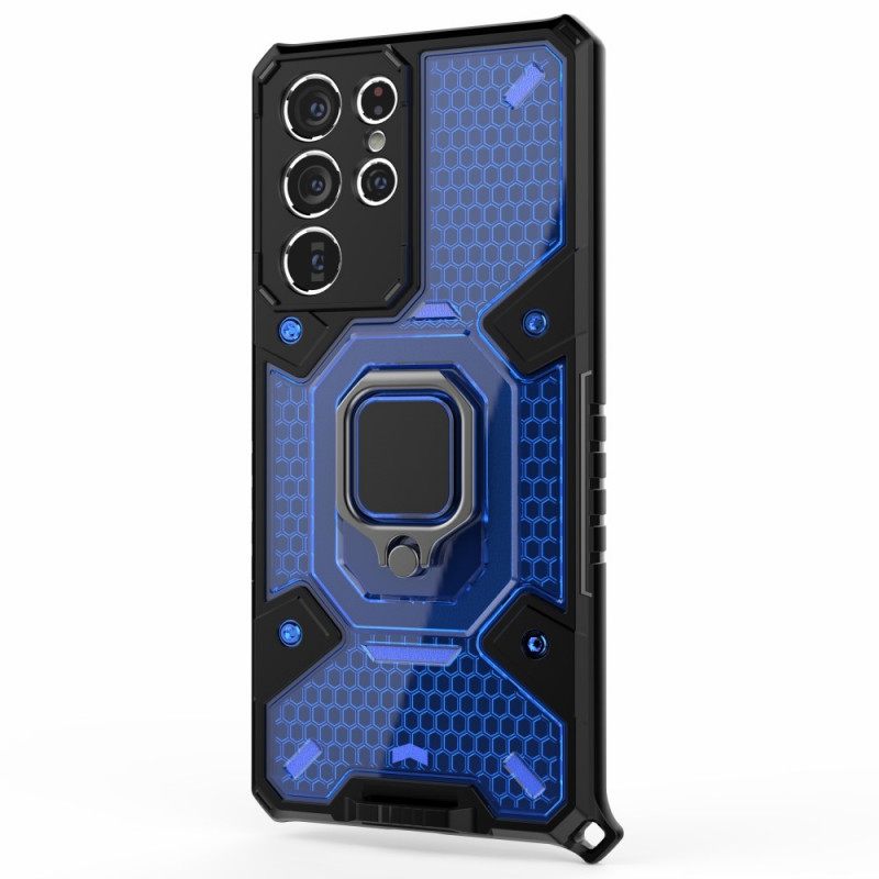 Kuori Samsung Galaxy S21 Ultra 5G Honeycomb Renkaalla