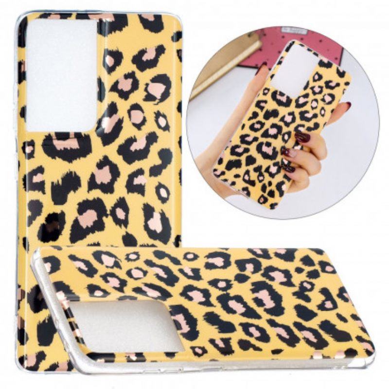 Kuori Samsung Galaxy S21 Ultra 5G Leopard Style Marble