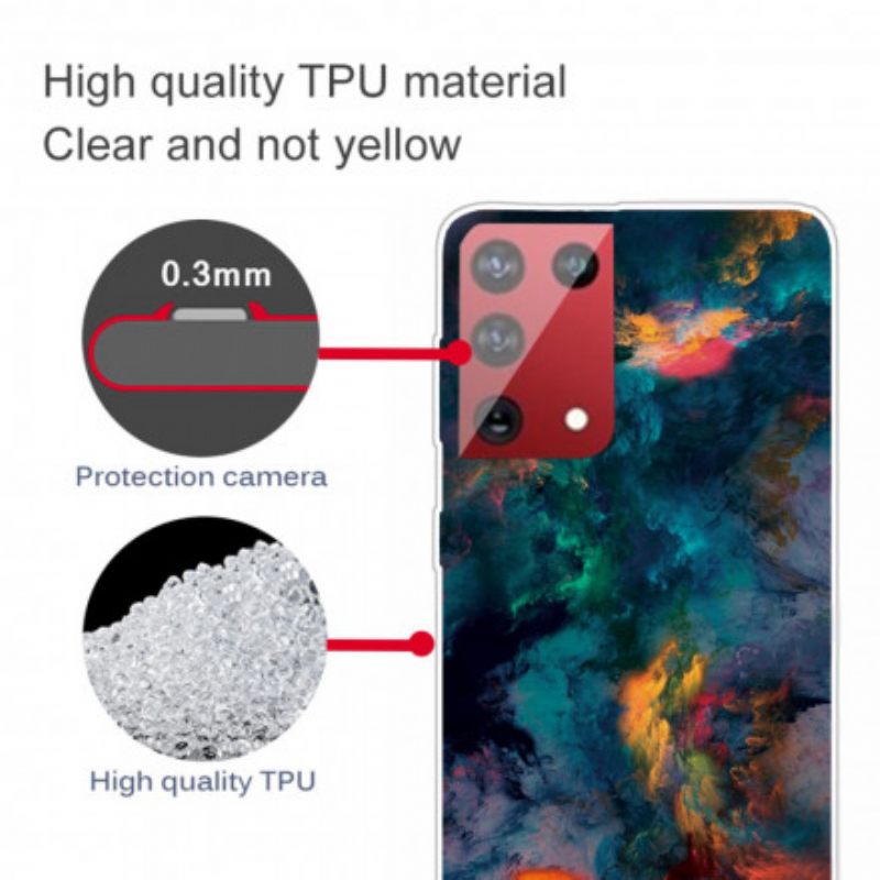 Kuori Samsung Galaxy S21 Ultra 5G Värikkäät Pilvet