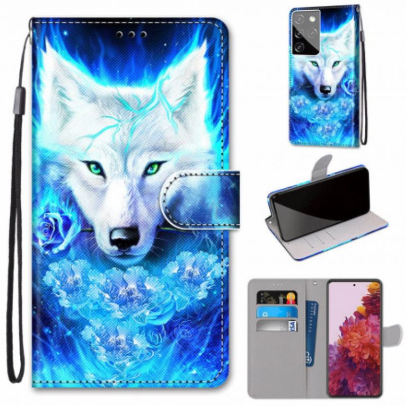 Nahkakotelo Samsung Galaxy S21 Ultra 5G Magic Wolf