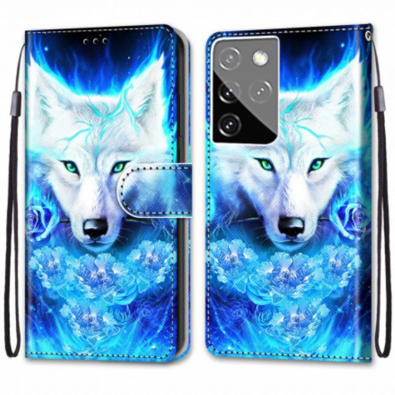 Nahkakotelo Samsung Galaxy S21 Ultra 5G Magic Wolf