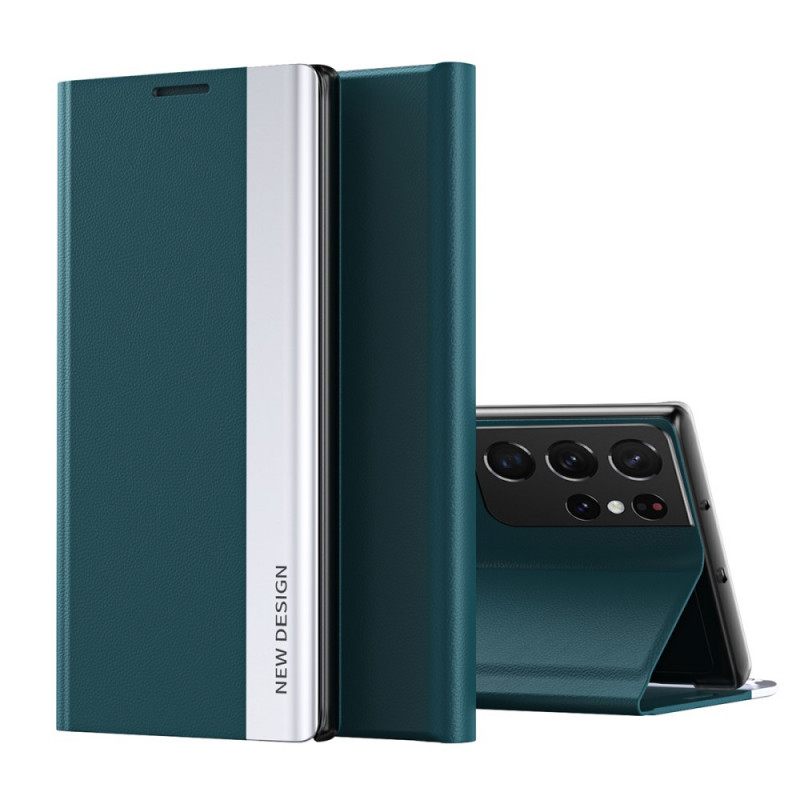 Puhelinkuoret Samsung Galaxy S21 Ultra 5G Faux Leather Uusi Muotoilu