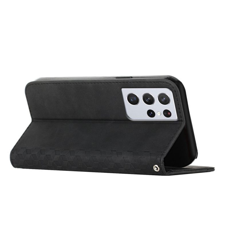 Puhelinkuoret Samsung Galaxy S21 Ultra 5G Kotelot Flip Geo Leather Effect