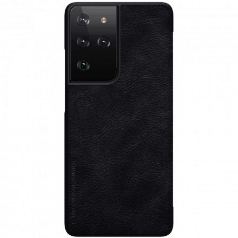 Puhelinkuoret Samsung Galaxy S21 Ultra 5G Kotelot Flip Nillkin Qin Sarja