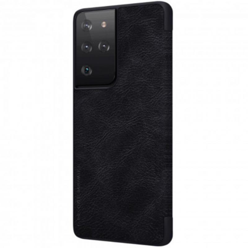 Puhelinkuoret Samsung Galaxy S21 Ultra 5G Kotelot Flip Nillkin Qin Sarja