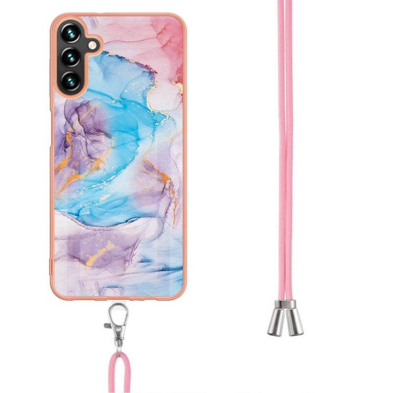 Case Samsung Galaxy A13 5G Kiristysnyörillä Marble Cordille