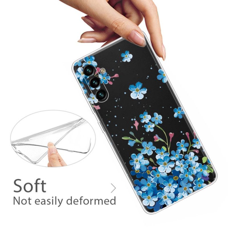 Case Samsung Galaxy A13 5G Siniset Kukat
