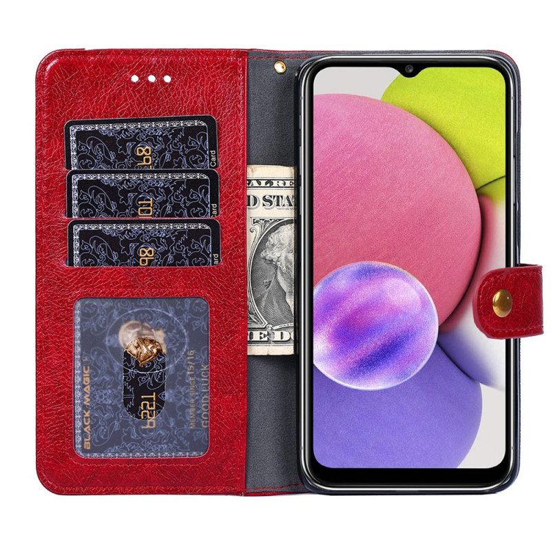 Flip Case Samsung Galaxy A13 5G Etu- Ja Kaulanauhakukkaro