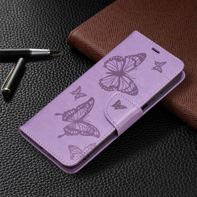 Kotelot Samsung Galaxy A13 5G Butterflies In Flight With Lanyard