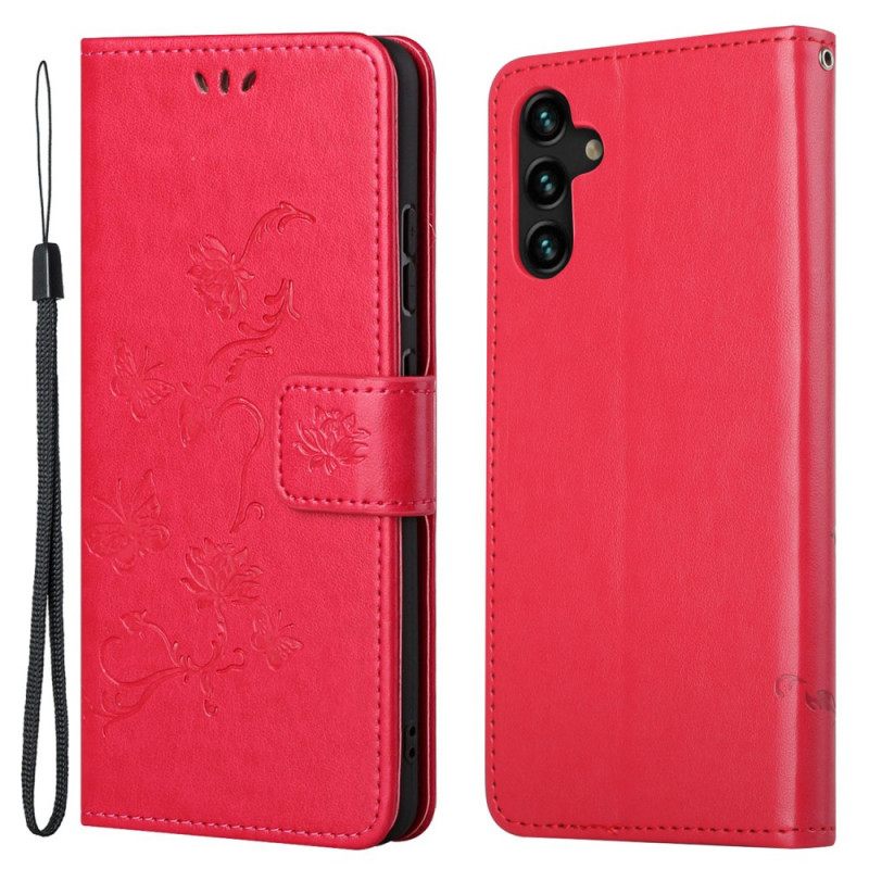 Kotelot Samsung Galaxy A13 5G Suojaketju Kuori Strap Flowers
