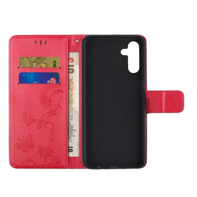 Kotelot Samsung Galaxy A13 5G Suojaketju Kuori Strap Flowers