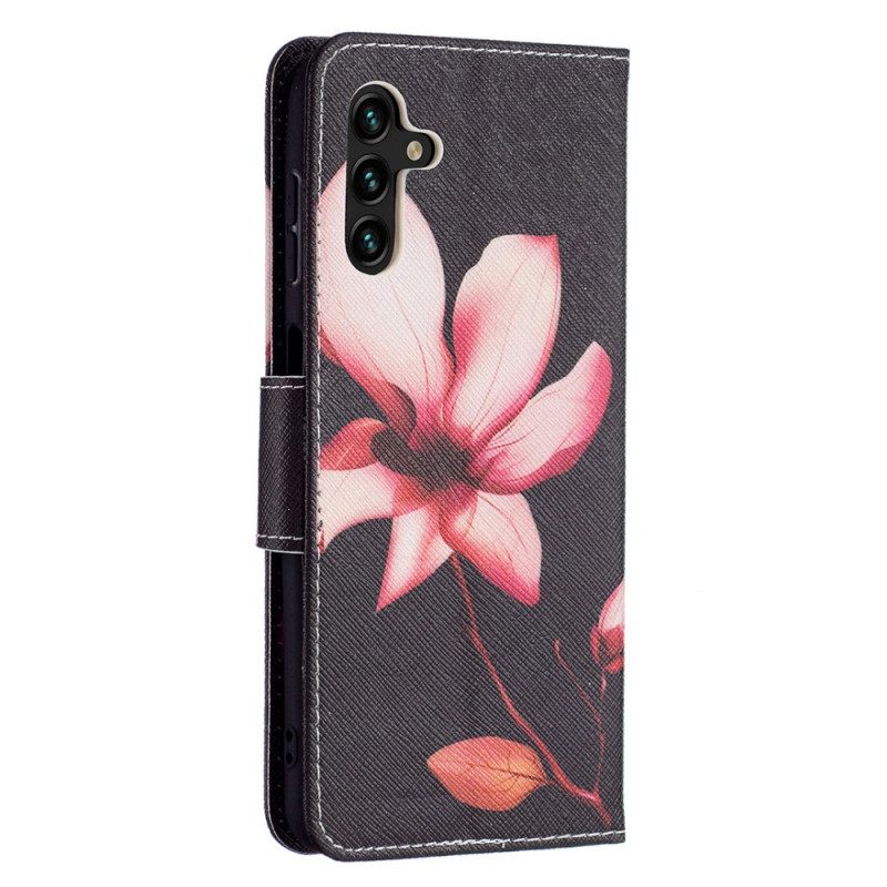 Kotelot Samsung Galaxy A13 5G Vaaleanpunainen Kukka