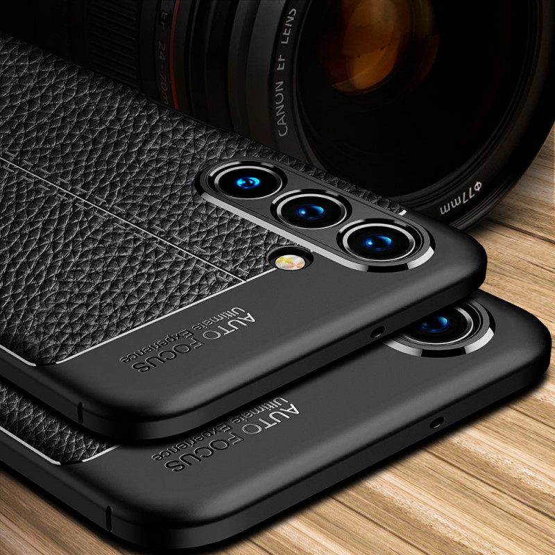 Kuori Samsung Galaxy A13 5G Double Line Litchi Leather Effect