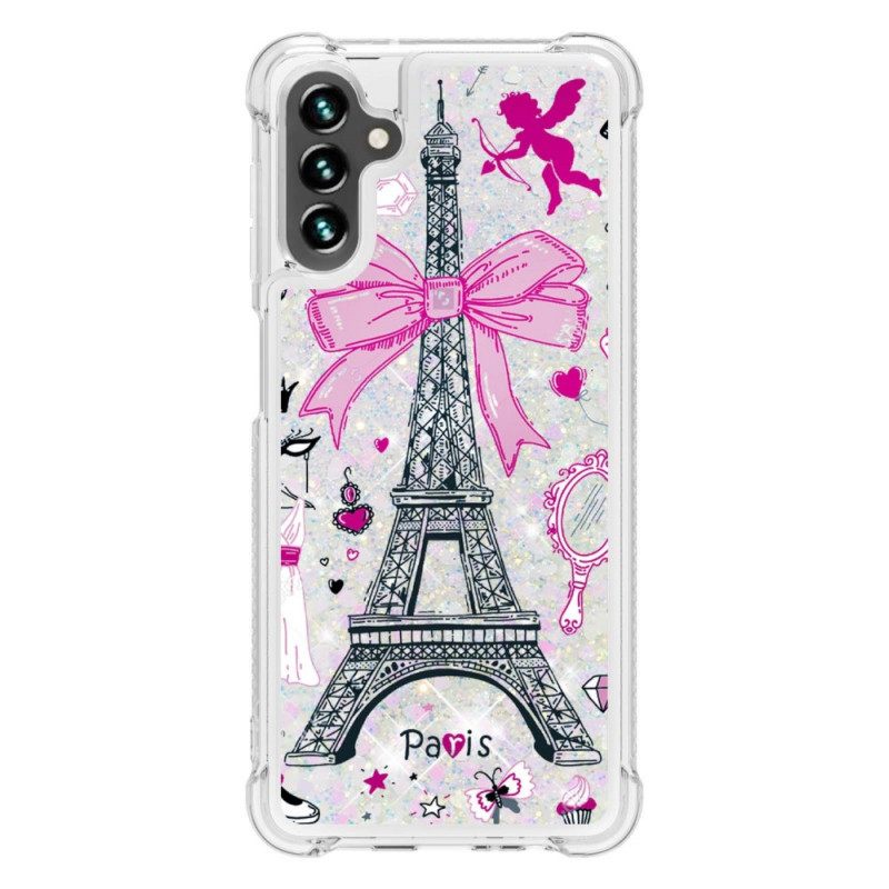 Kuori Samsung Galaxy A13 5G Eiffel-tornin Paljetteja