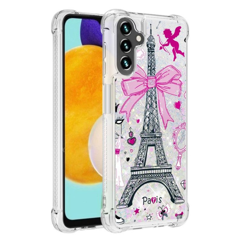 Kuori Samsung Galaxy A13 5G Eiffel-tornin Paljetteja