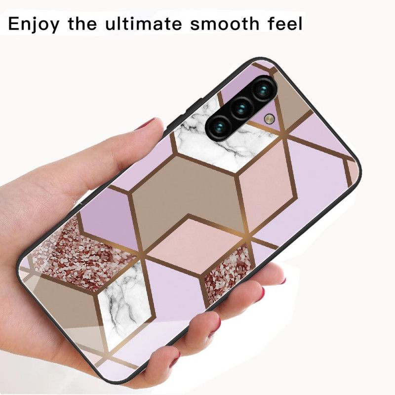 Kuori Samsung Galaxy A13 5G Karkaistu Lasimarmorigeometria