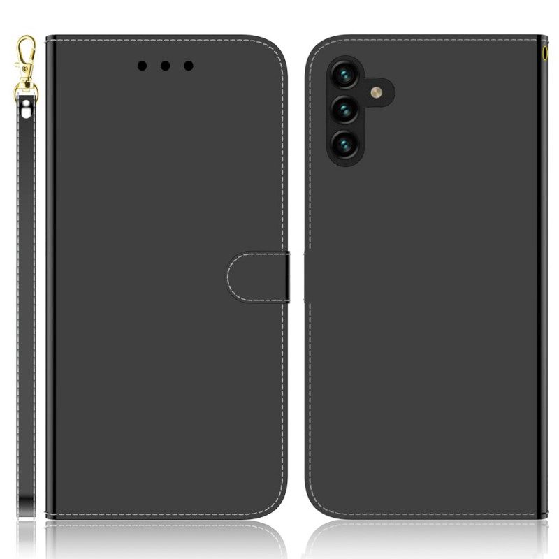 Nahkakotelo Samsung Galaxy A13 5G Keinonahkainen Peilin Kansi
