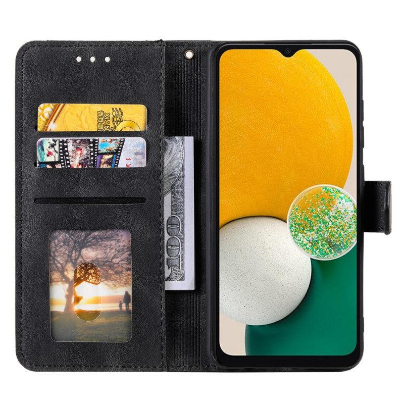 Nahkakotelo Samsung Galaxy A13 5G Skin-touch Saumat