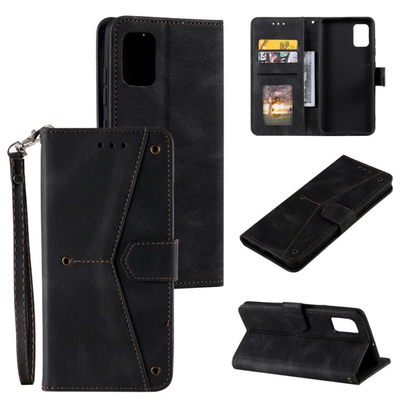 Nahkakotelo Samsung Galaxy A13 5G Skin-touch Saumat