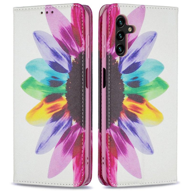Puhelinkuoret Samsung Galaxy A13 5G Kotelot Flip Flower Watercolour