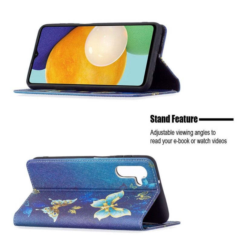 Puhelinkuoret Samsung Galaxy A13 5G Kotelot Flip Värikkäät Perhoset