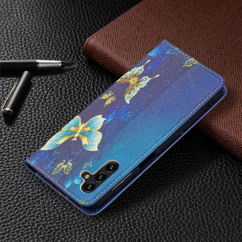 Puhelinkuoret Samsung Galaxy A13 5G Kotelot Flip Värikkäät Perhoset