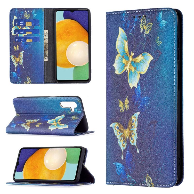 Puhelinkuoret Samsung Galaxy A13 5G Kotelot Flip Värikkäät Perhoset
