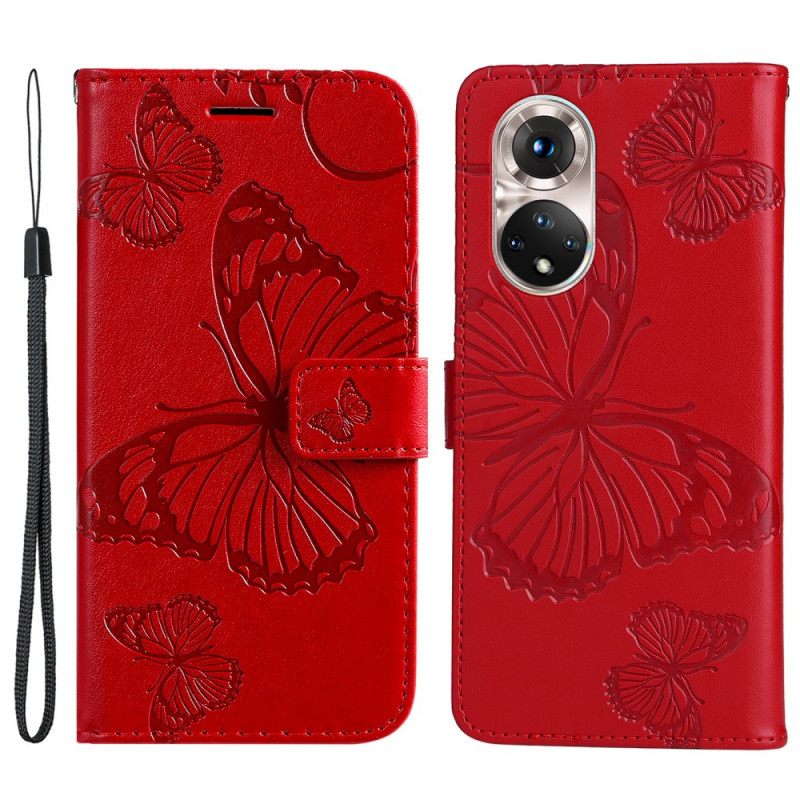 Kotelot Huawei Nova 9 / Honor 50 Suojaketju Kuori Giant Thong Butterflies